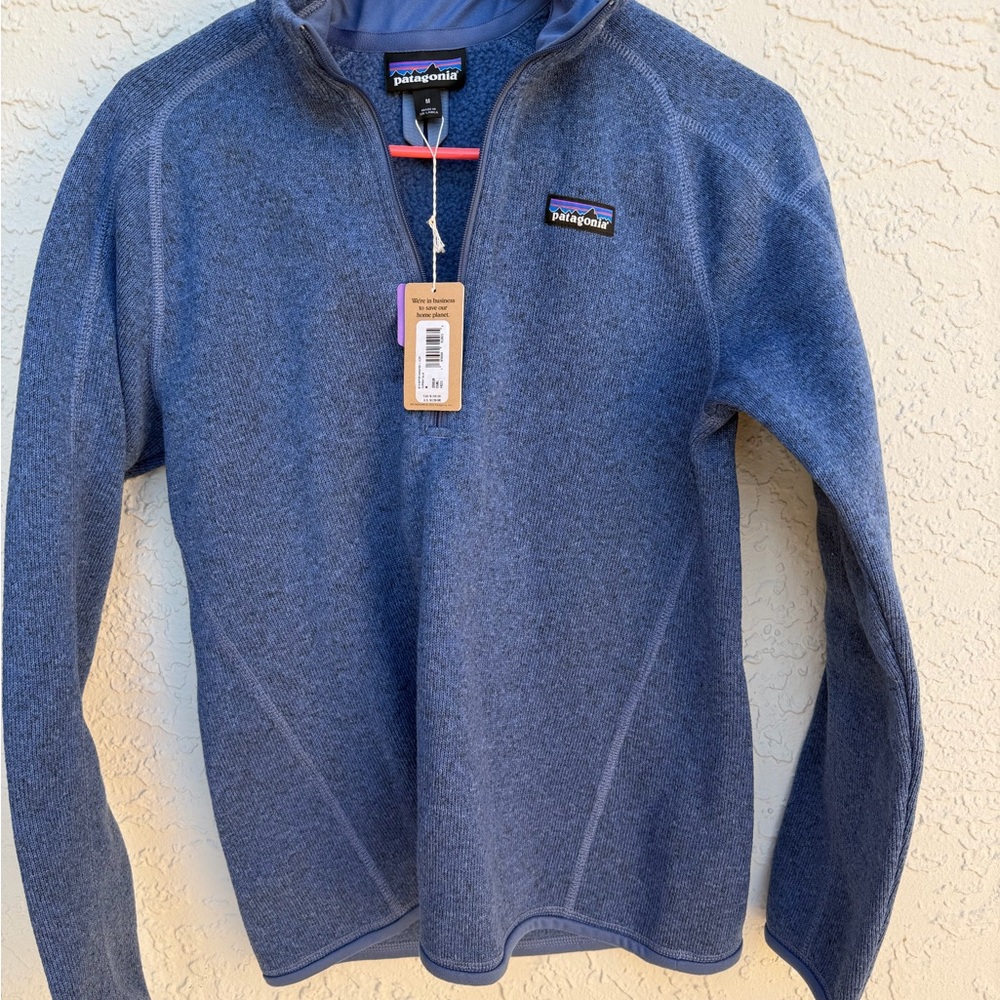 Patagonia Women's Blue Zip-Up Sweater